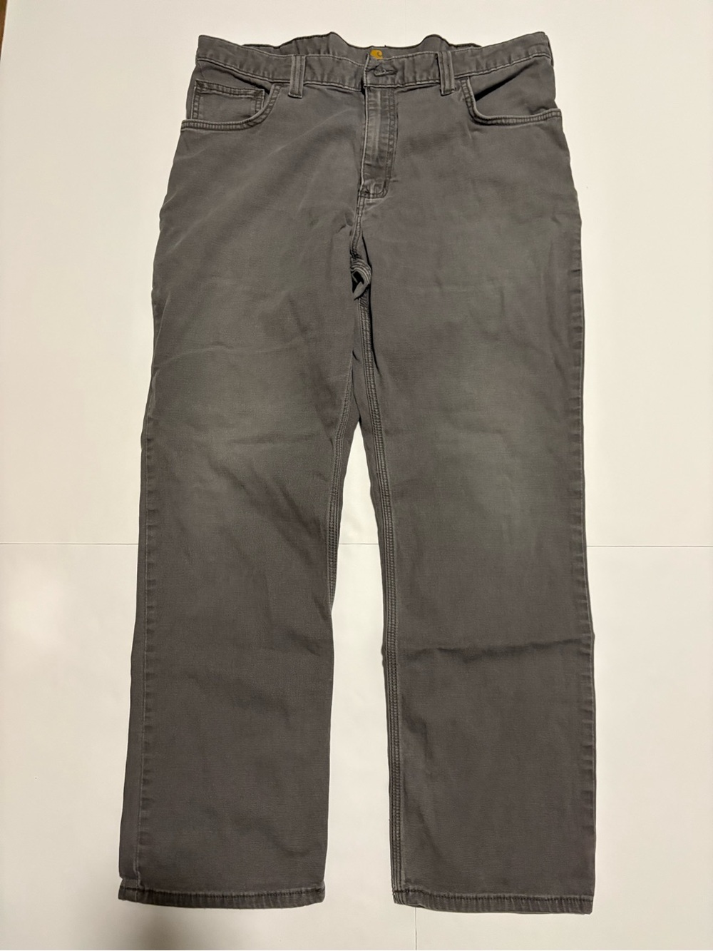 Carhartt Relaxed Fit Gray Canvas Work Pants Men’s Size 36x30